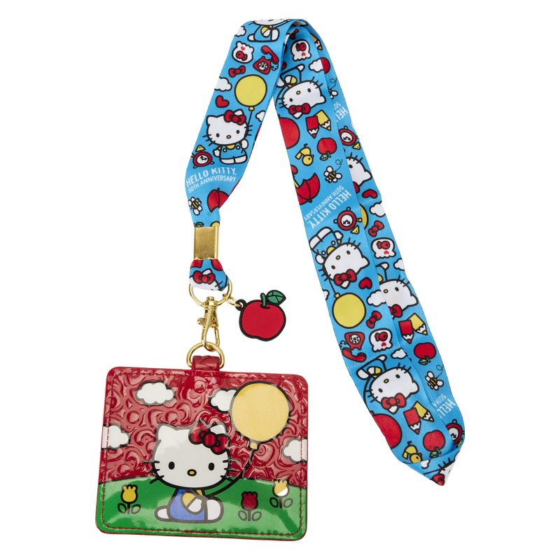 Loungefly Sanrio Hello Kitty 50th Anniversary Classic Lanyard with Cardholder - Front