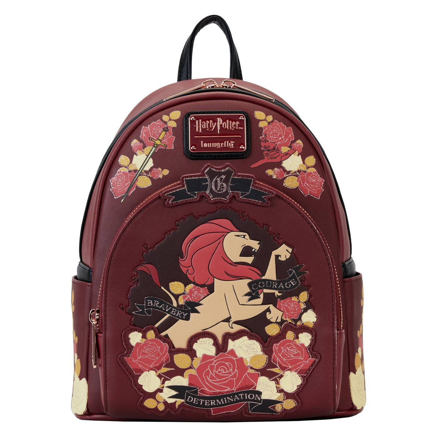 Loungefly Warner Brothers Harry Potter Gryffindor House Tattoo Mini Backpack - Front