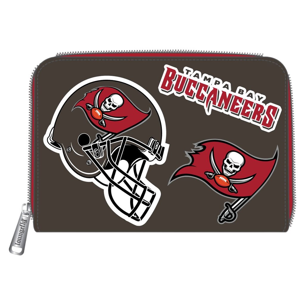 Loungefly NFL Tampa Bay Buccaneers Patches Zip-Around Wallet - Front