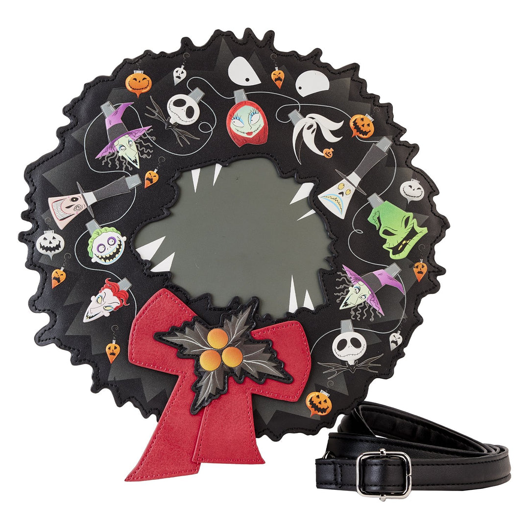 Loungefly Disney Nightmare Before Christmas Figural Wreath Crossbody - Front