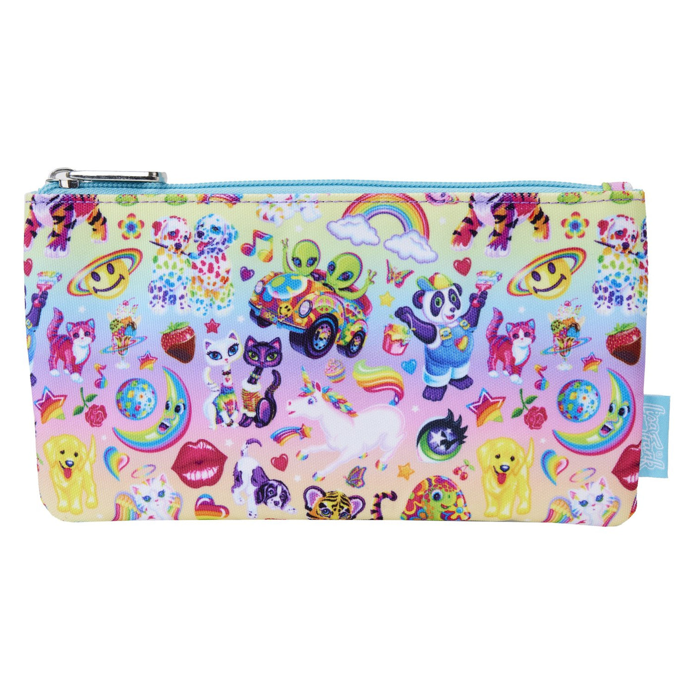 Loungefly Lisa Frank Characters Allover Print Nylon Pouch - Front