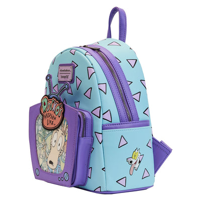 671803422391 - Loungefly Rocko's Modern Life Lenticular TV Mini Backpack - Side View