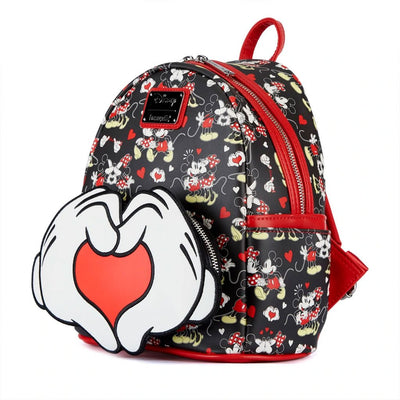 Loungefly Disney Mickey And Minnie Heart Hands Mini Backpack