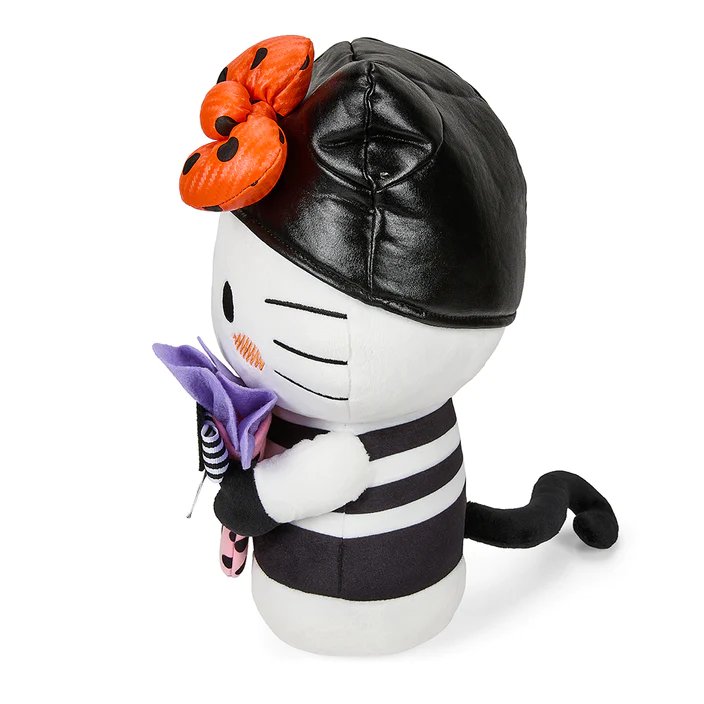 Kidrobot Sanrio 13" Hello Kitty Halloween Bandit Plush Toy - Full Side View