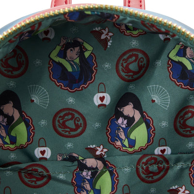 Loungefly Disney Mulan Princess Scene Mini Backpack - Interior Lining