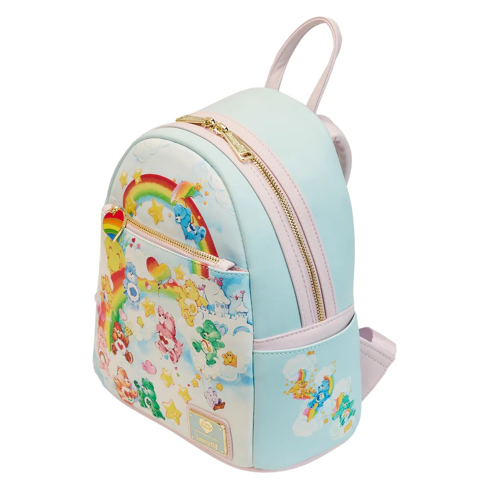 671803447653 - Loungefly Care Bears Cloud Party Mini Backpack - Side View