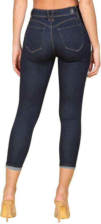 Junior Luxe Lift High-Rise Rolled Cuff Flood Cropped Jean