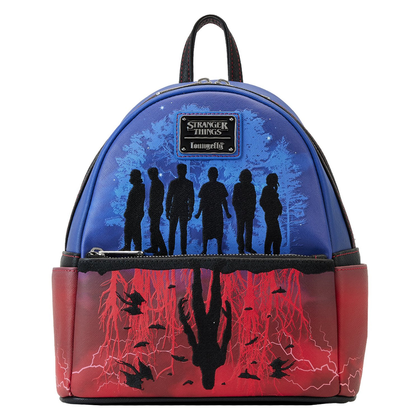 671803461093 - Loungefly Netflix Stranger Things Upside Down Shadows Mini Backpack - Front