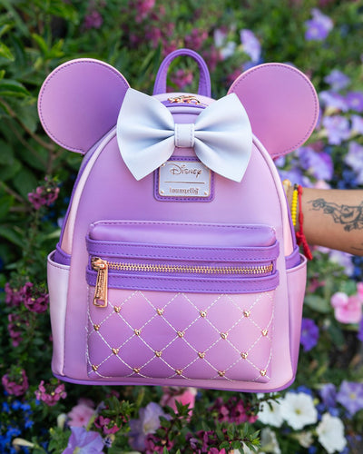 671803457140 - 707 Street Exclusive - Loungefly Disney The Minnie Mouse Classic Series Mini Backpack - Lavender Haze - IRL01
