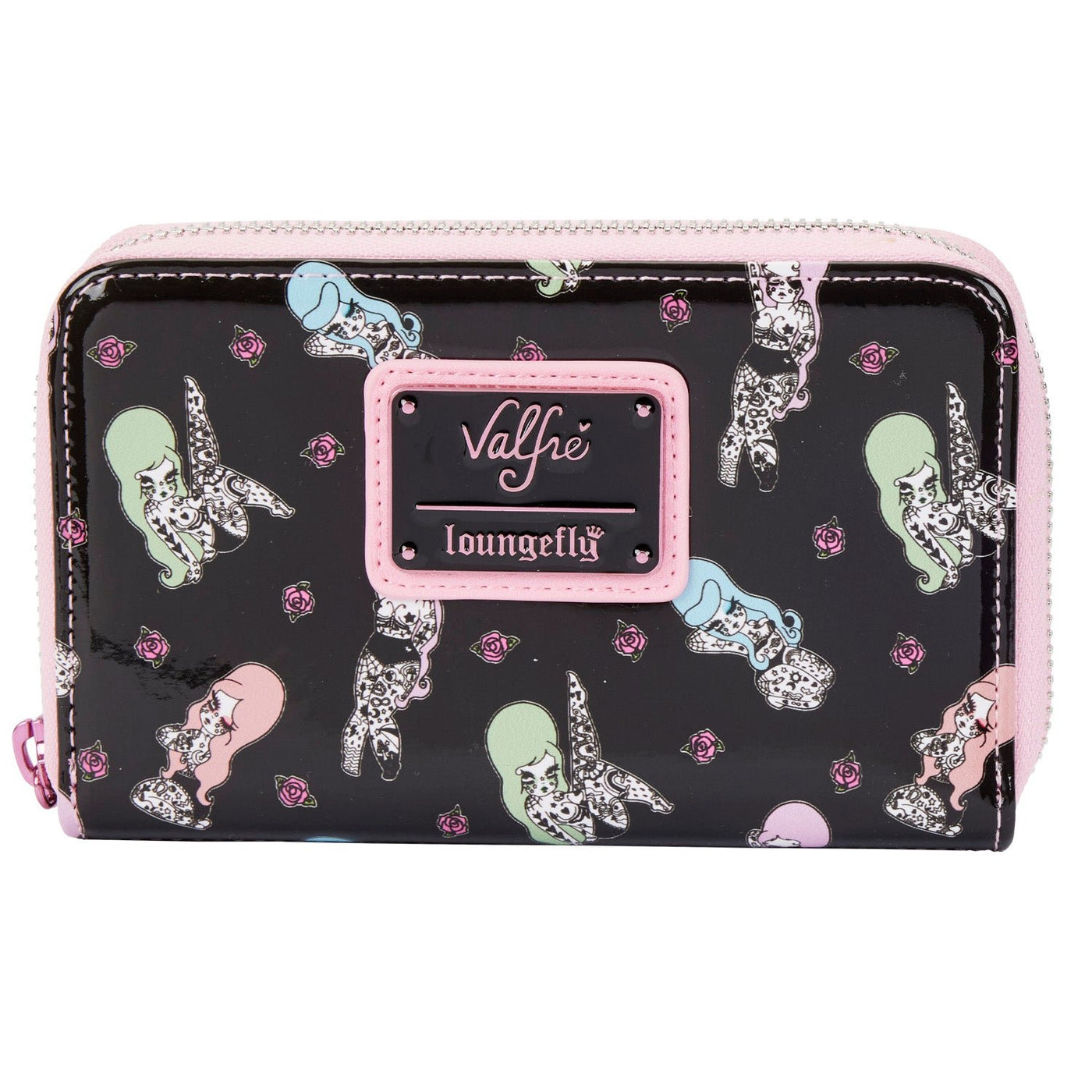 Loungefly Valfre Tattoo Allover Print Zip-Around Wallet - Back