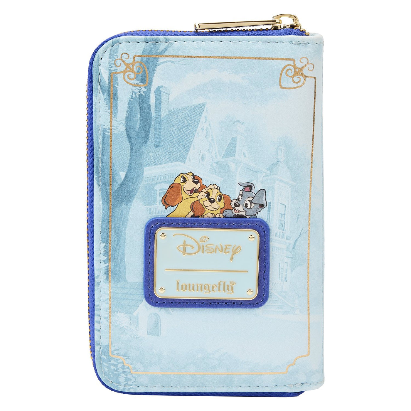 671803448384 - Loungefly Disney Lady and the Tramp Classic Book Zip-Around Wallet - Back