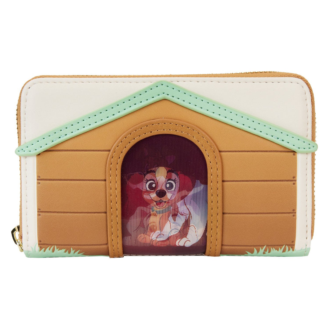 Loungefly Disney I Heart Disney Dogs Triple Lenticular Zip-Around Wallet - Front