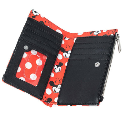 707 Street Exclusive - Loungefly Disney Minnie Mouse Polka Dot Red Zip - Inside