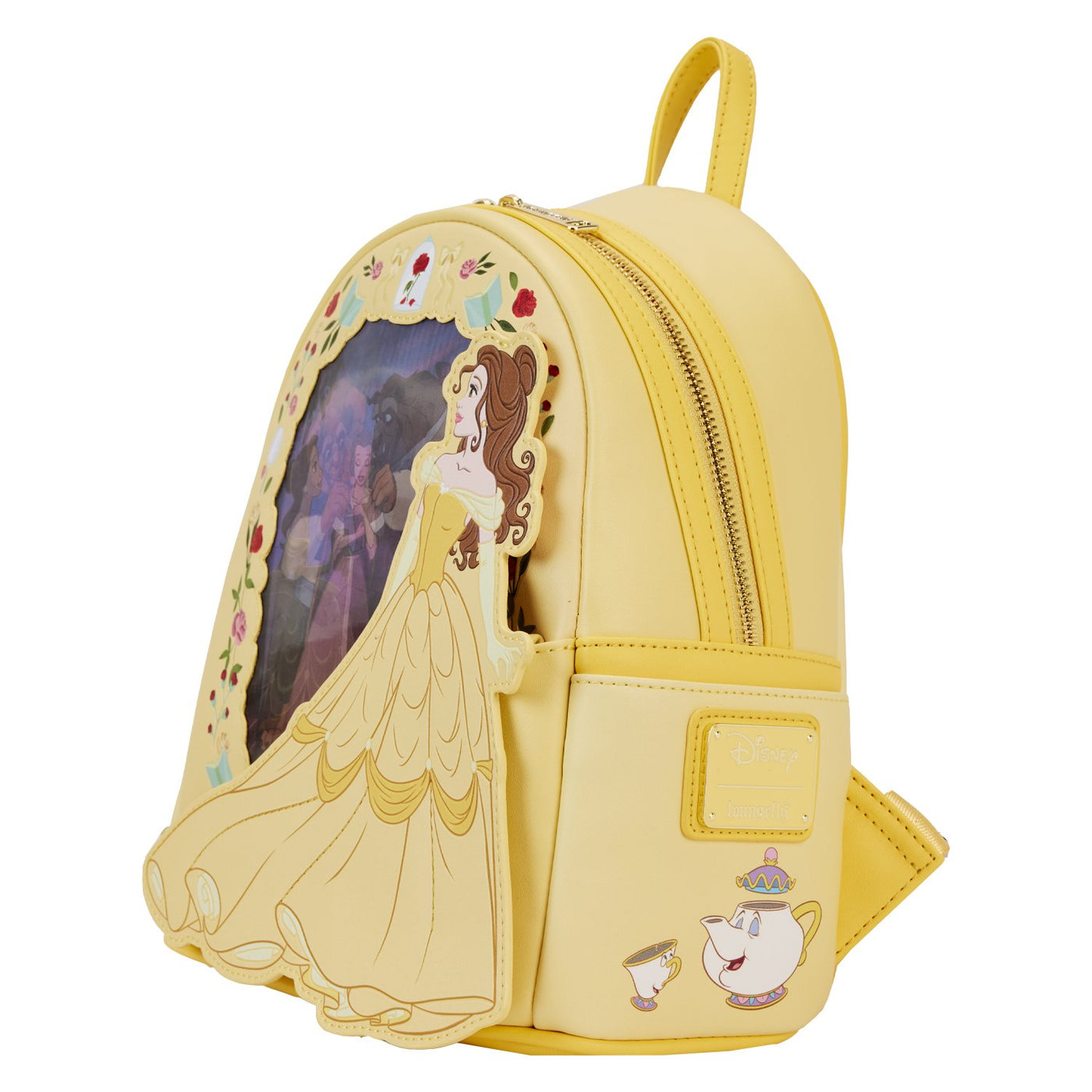 Loungefly Disney Beauty and the Beast Belle Princess Lenticular Mini Backpack - Side
