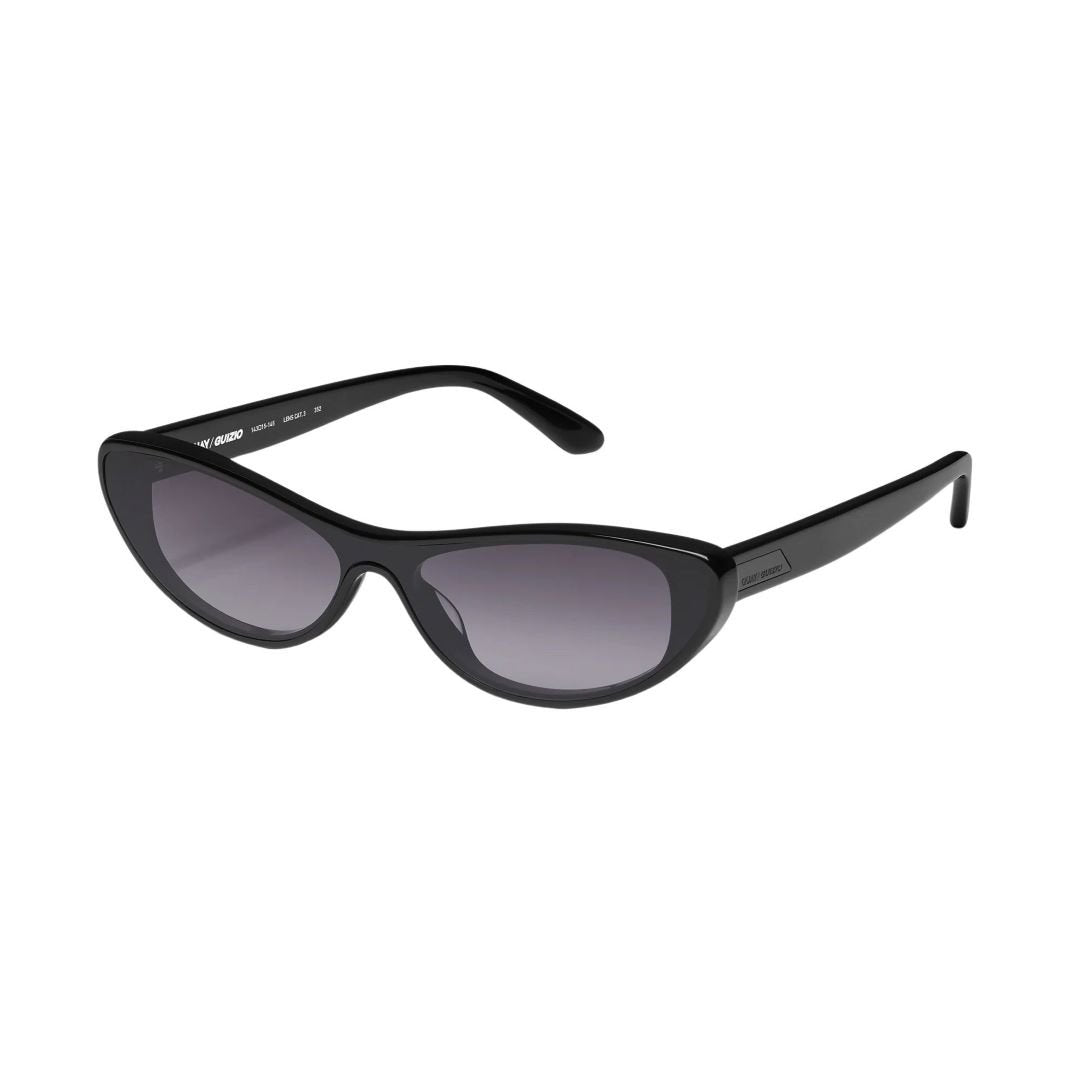 Quay Women's Slate Smooth Cat Eye Sunglasses-black top view