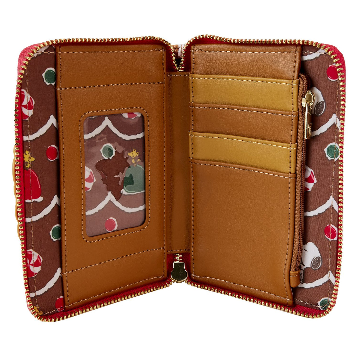Loungefly Peanuts Snoopy Gingerbread Wreath Zip-Around Wallet - Preorder