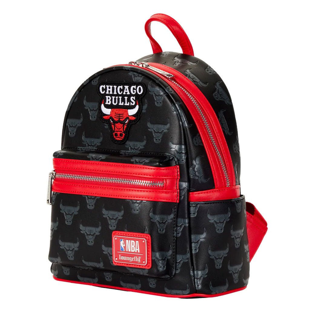 Loungefly NBA Chicago Bulls Logo Mini Backpack - Side View
