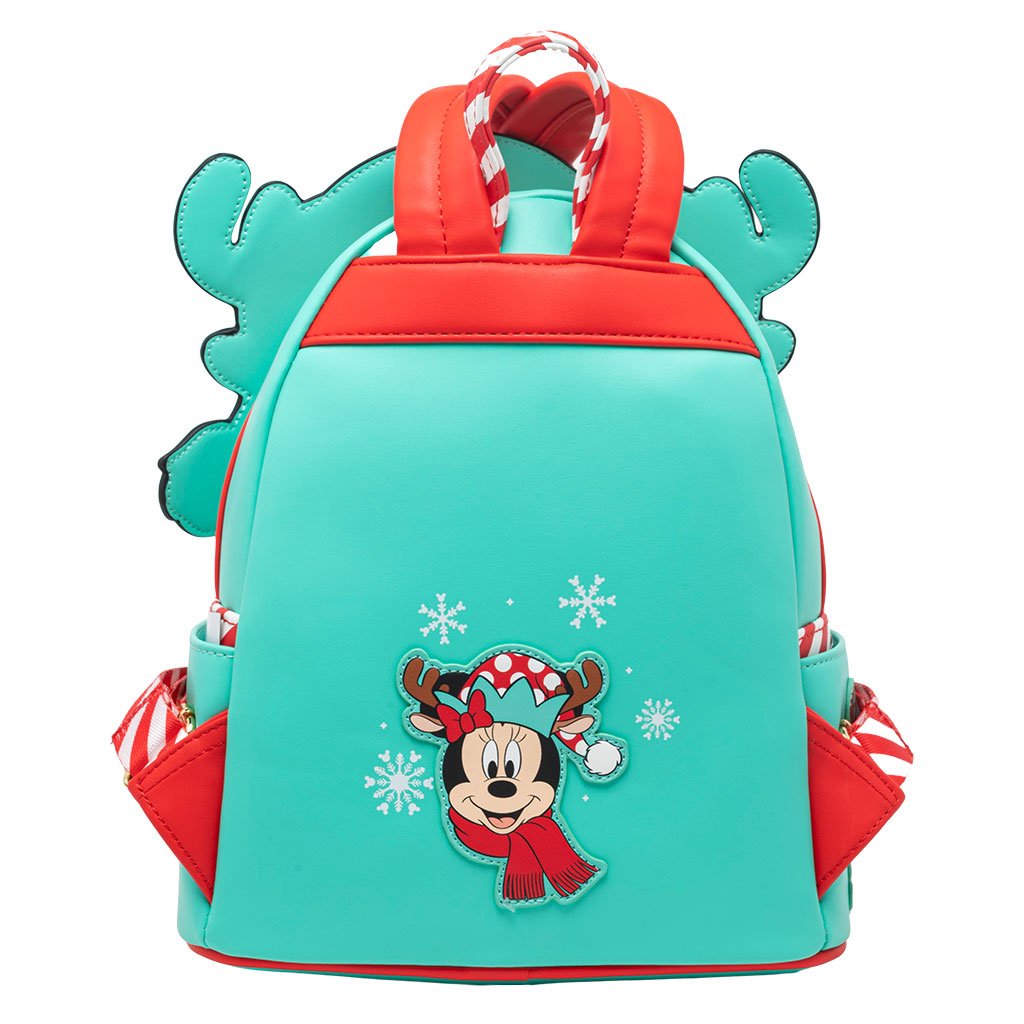 707 Street Exclusive - Loungefly Disney Light Up Minnie Mouse Reindeer Cosplay Mini Backpack - Loungefly mini backpack back
