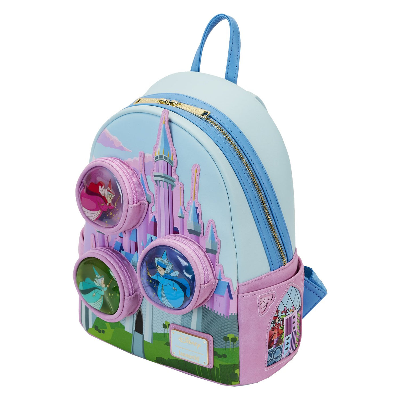 Loungefly Disney Sleeping Beauty Stained Glass Castle Mini Backpack - Top View