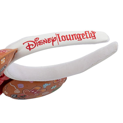 Loungefly Disney Gingerbread Allover Print Patent Bow Heart Headband - Side