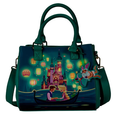 Loungefly Disney Tangled Princess Castle Series Crossbody - Front (Glow in the Dark)