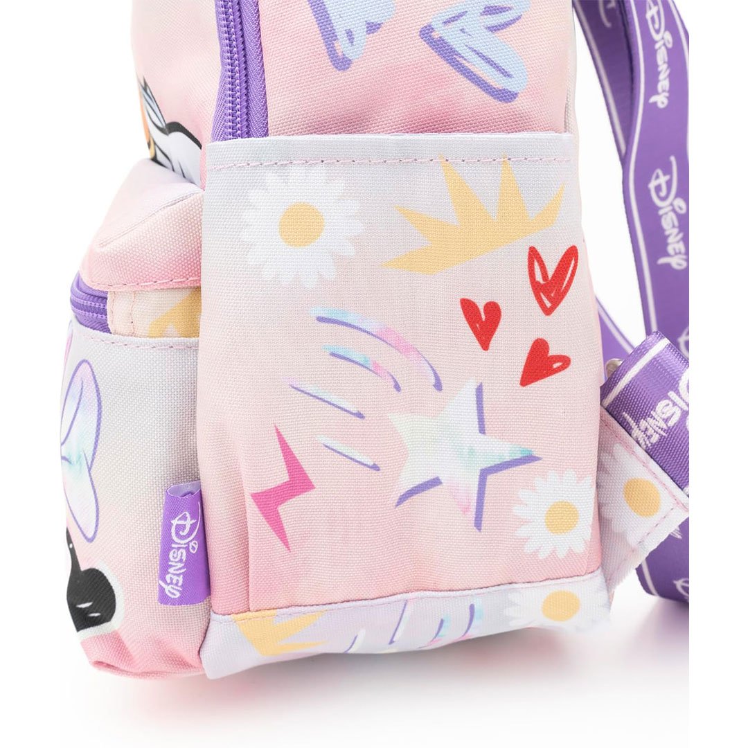 WondaPop Disney Daisy Duck 13" Nylon Mini Backpack - Side pocket detail