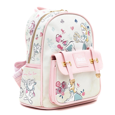 WondaPop Disney Alice in Wonderland Pastel Mini Backpack - Side View