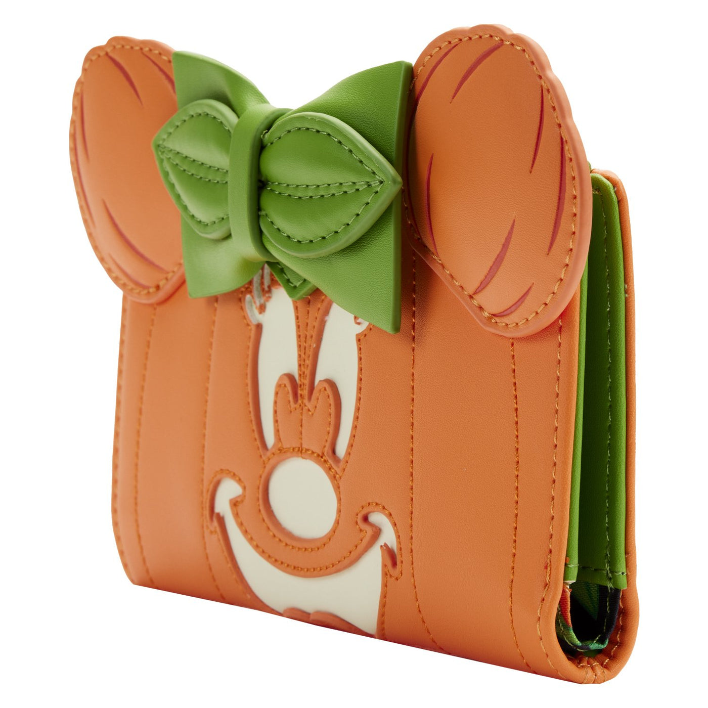 Loungefly Disney Glow Face Pumpkin Minnie Flap Wallet - Side