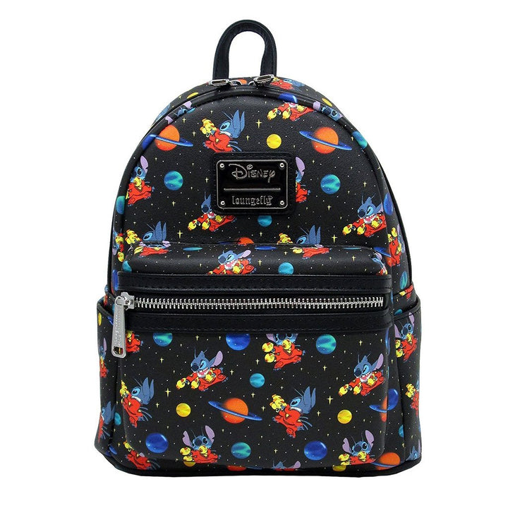Loungefly Disney Lilo &amp; Stitch in Space Allover Print Mini Backpack - 707 Street Exclusive