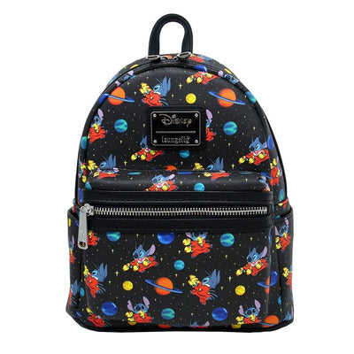 707 Street Exclusive - Loungefly Disney Lilo & Stitch in Space Allover Print Mini Backpack - Front