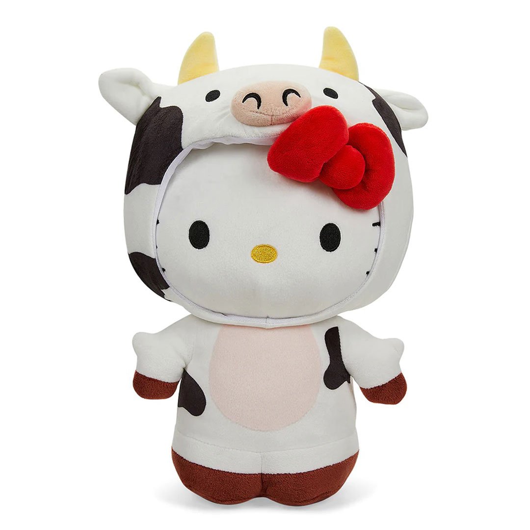Kidrobot Sanrio 13" Hello Kitty Chinese Zodiac Year of the Ox Plush Toy - Front with hood up