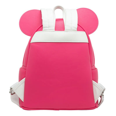 671803454026 - 707 Street Exclusive - Loungefly Disney The Minnie Mouse Classic Series Mini Backpack - Glow in the Dark Glowberry - Back