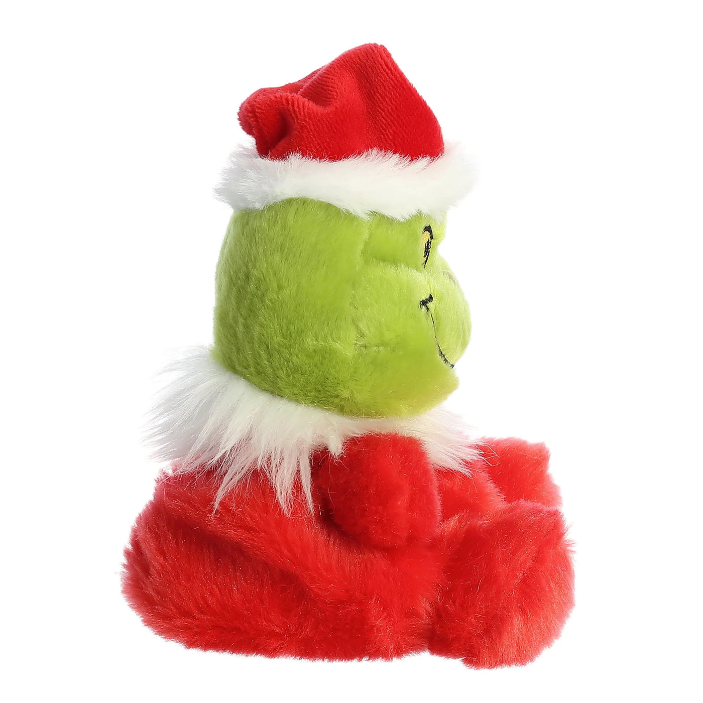 Aurora Dr. Seuss The Grinch 5" Santa Grinch Palm Pals Plush Toy - Full Side View