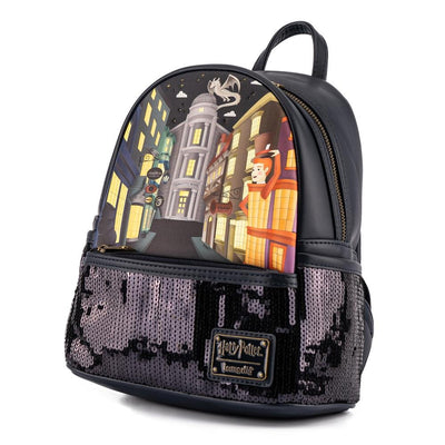 Loungefly Harry Potter Diagon Alley Sequin Mini Backpack - Side