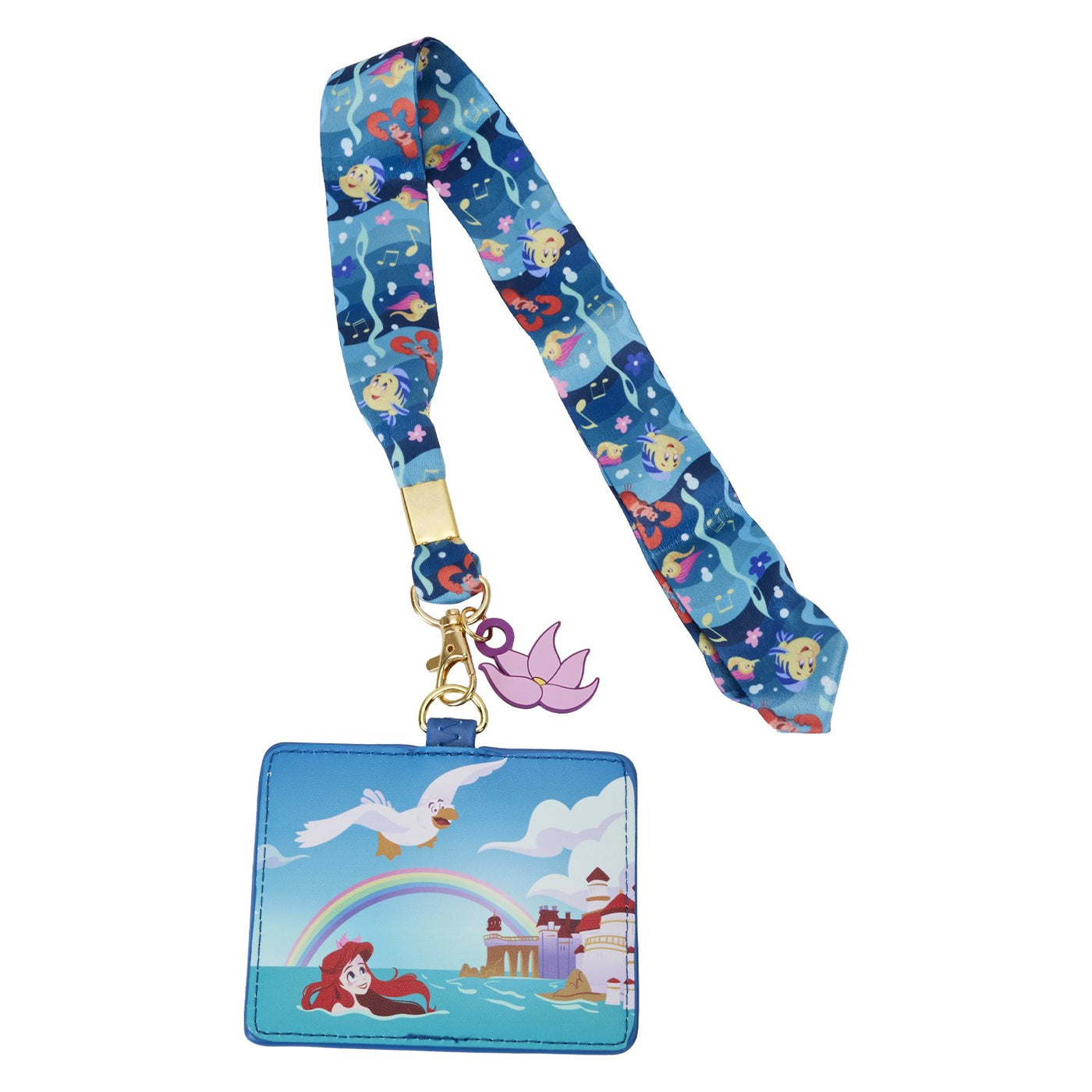 Loungefly Disney The Little Mermaid 35th Anniversary Life is the Bubbles Lanyard with Cardholder - Front