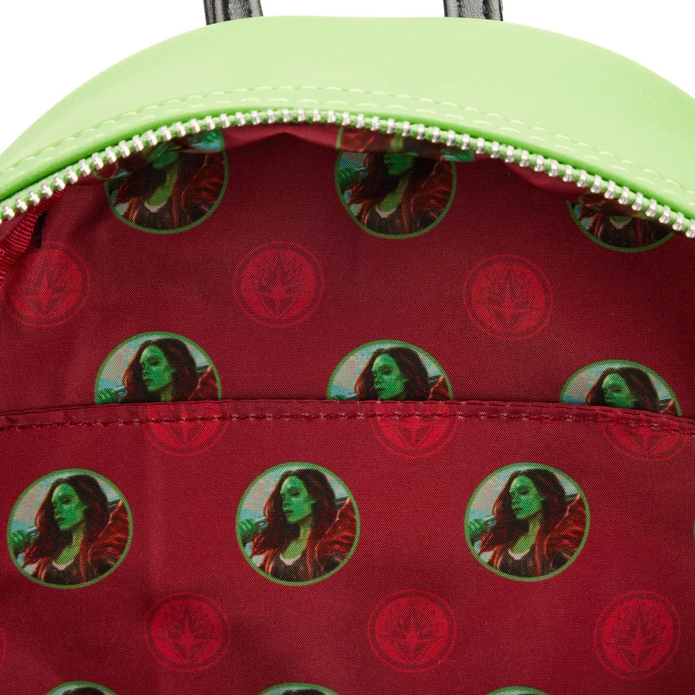 SDCC 707 Street Exclusive Limited Edition - Loungefly Marvel Gamora Cosplay Mini Backpack - Interior Lining