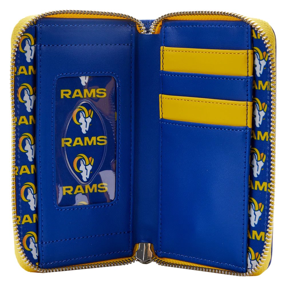 Loungefly NFL Los Angeles Rams Patches Zip-Around Wallet - Interior