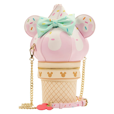 Stitch Shoppe by Loungefly Disney Minnie Soft Serve Ice Cream Crossbody Bag - Front - 671803421424