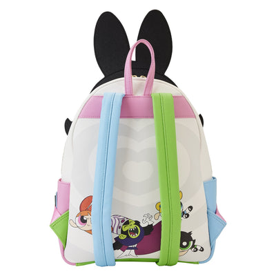 Loungefly Cartoon Network Powerpuff Girls Triple Pocket Mini Backpack - Back - 671803462540