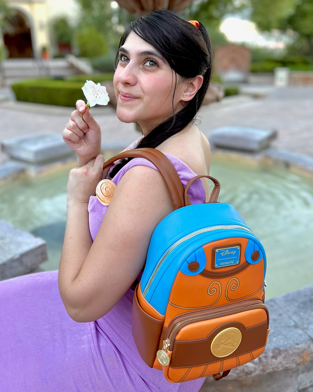 707 Street Exclusive - Loungefly Disney Hercules Cosplay Mini Backpack - Lifestyle with Model