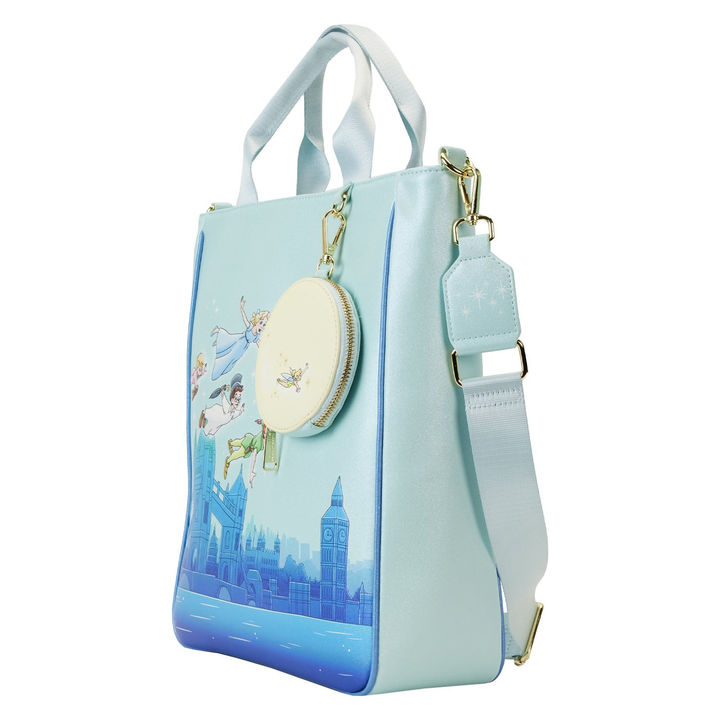 Loungefly Disney Peter Pan You Can Fly Glow Tote Bag - Side