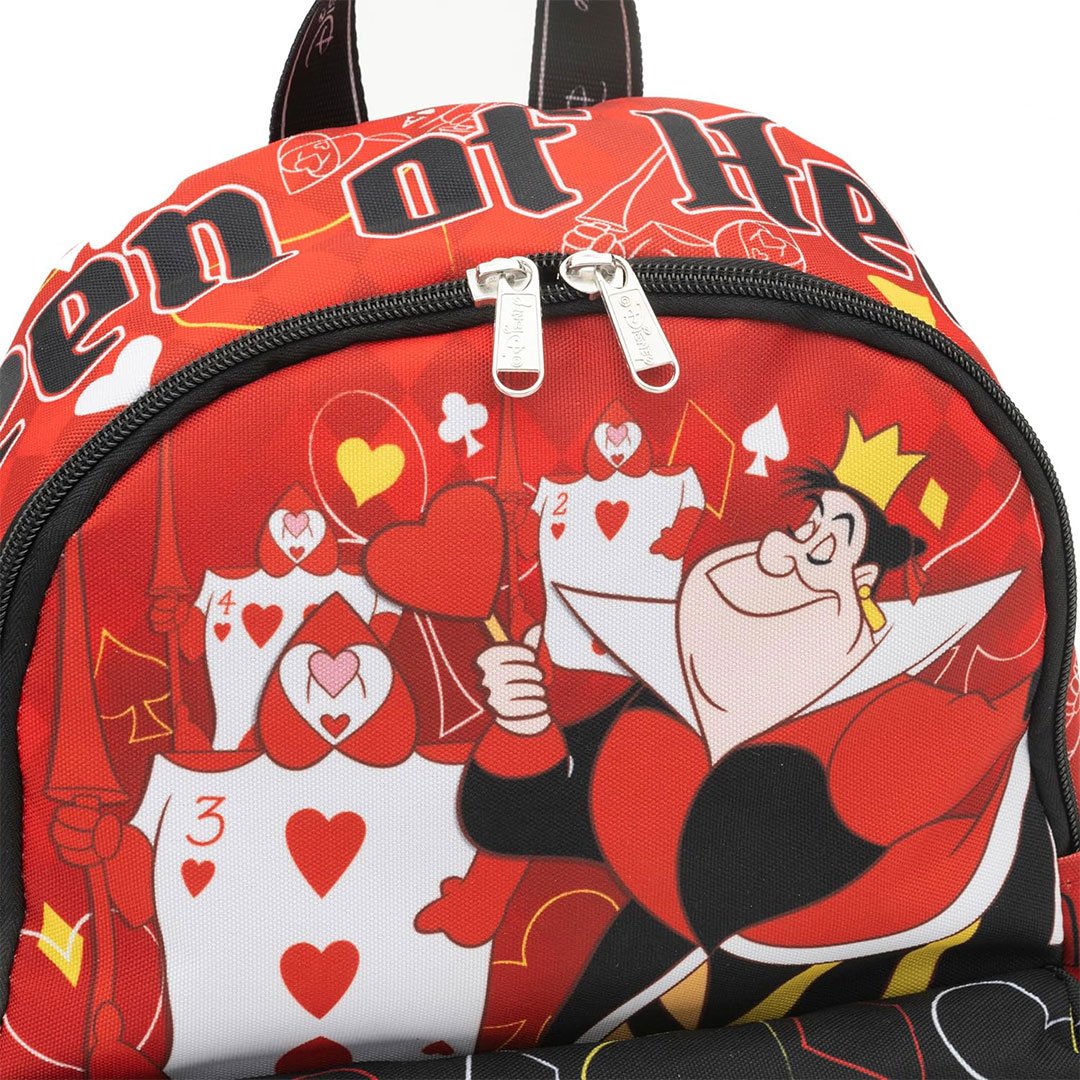 WondaPop Disney Alice in Wonderland Queen of Hearts 13" Nylon Mini Backpack - Upper front