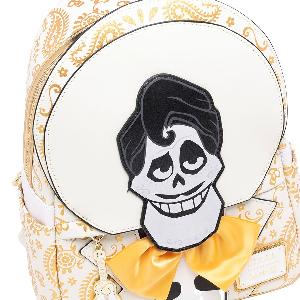 707 Street Exclusive - Loungefly Disney Villains Pixar Coco Ernesto Cosplay Mini Backpack - Front Close Up