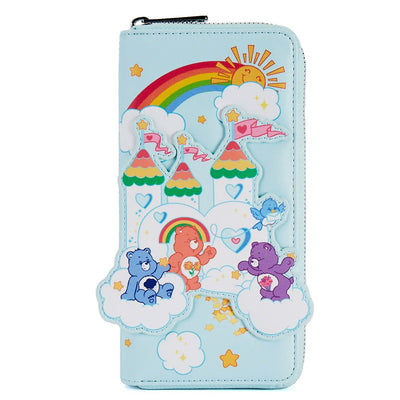 Loungefly Care Bears Care-A-Lot Castle Zip-Around Wallet - FrontCare Bears Care-A-Lot Castle Zip-Around Wallet -