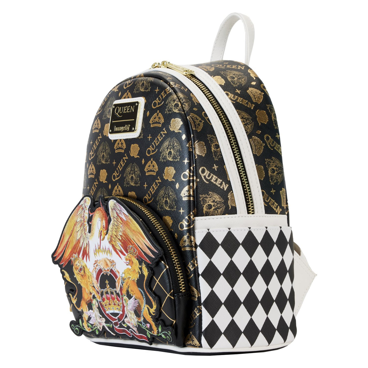 Loungefly Queen Logo Crest Mini Backpack - Side View