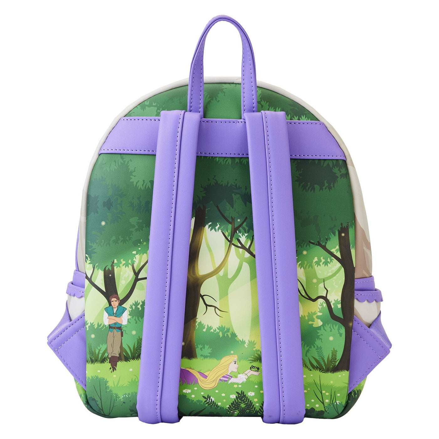 Loungefly Disney Tangled Rapunzel Swinging From Tower Mini Backpack - Back