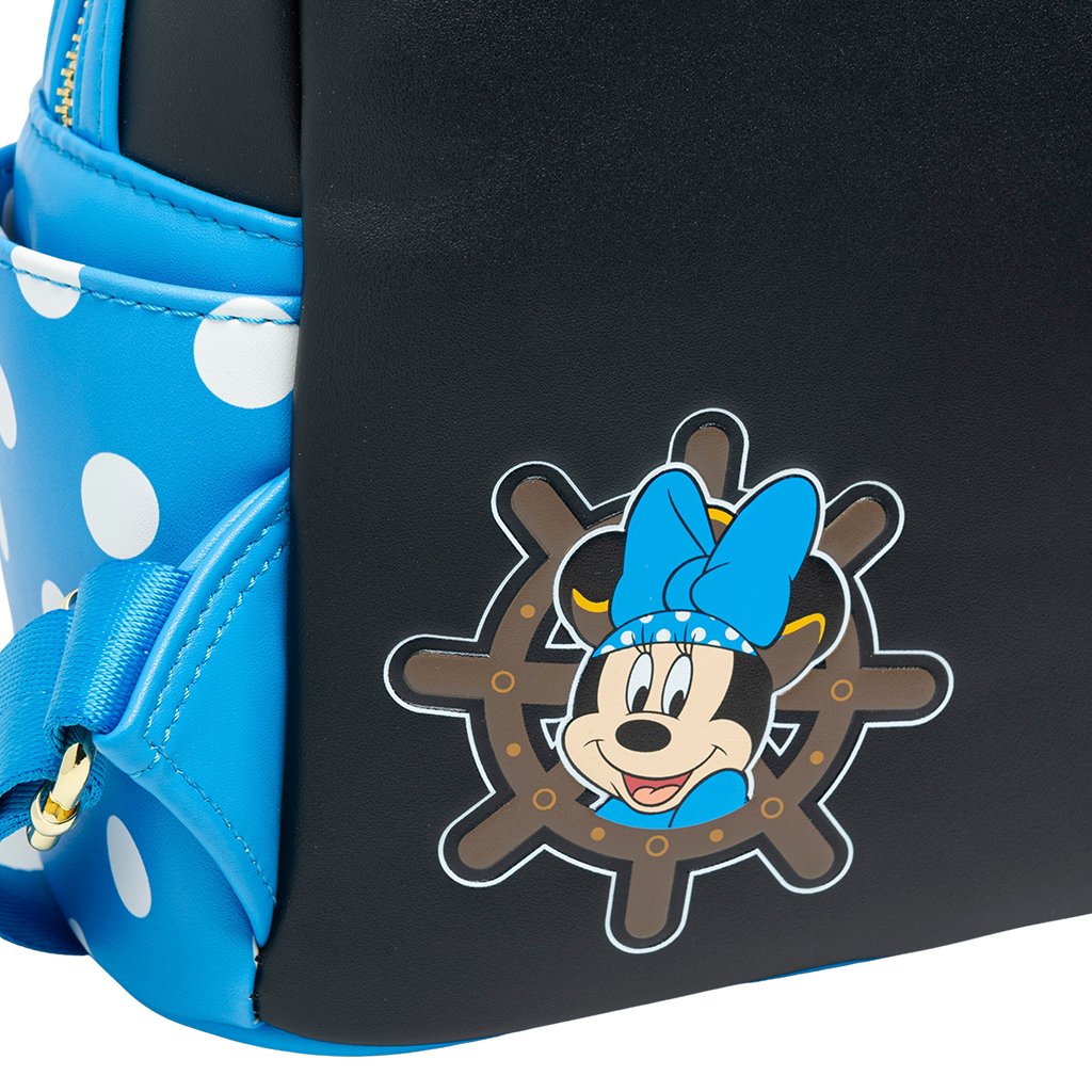 707 Street Exclusive - Loungefly Disney Pirate Minnie Mouse Cosplay Mini Backpack - Back Print Closeup