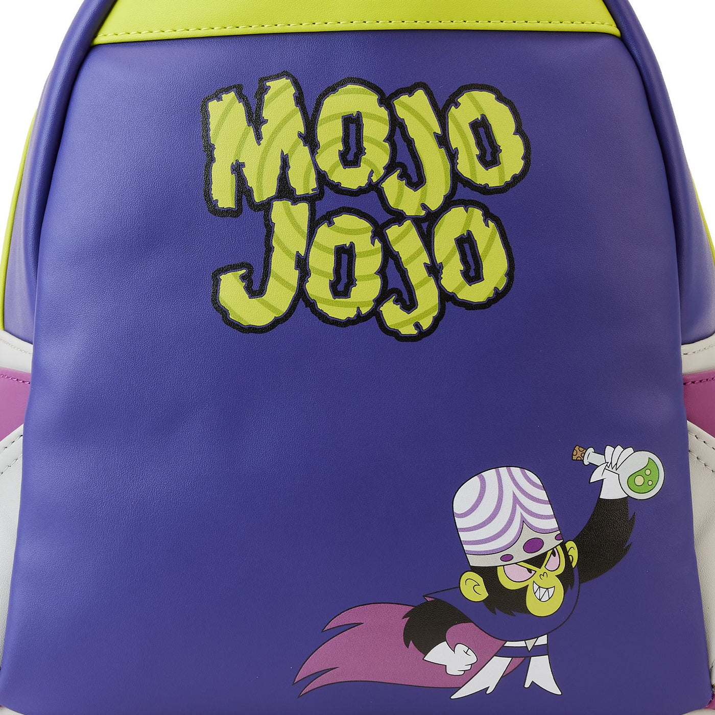 Loungefly Cartoon Network Powerpuff Girls Mojo Jojo Cosplay Mini Backpack - Back Closeup - 671803462595