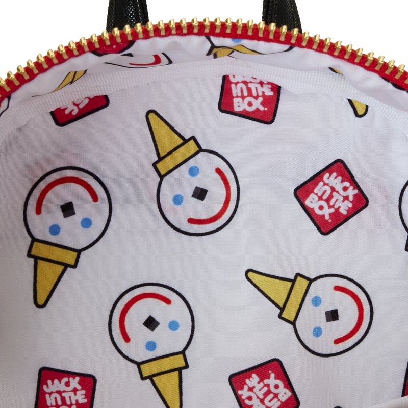 Loungefly Jack in the Box Antenna Ball Jack Mini Backpack - Interior Lining