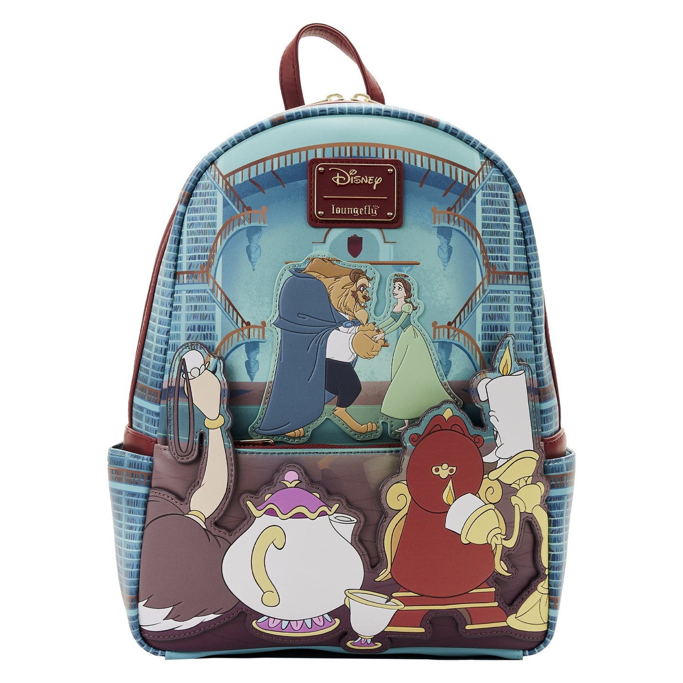 Loungefly Disney Beauty and the Beast Library Scene Mini Backpack - Front